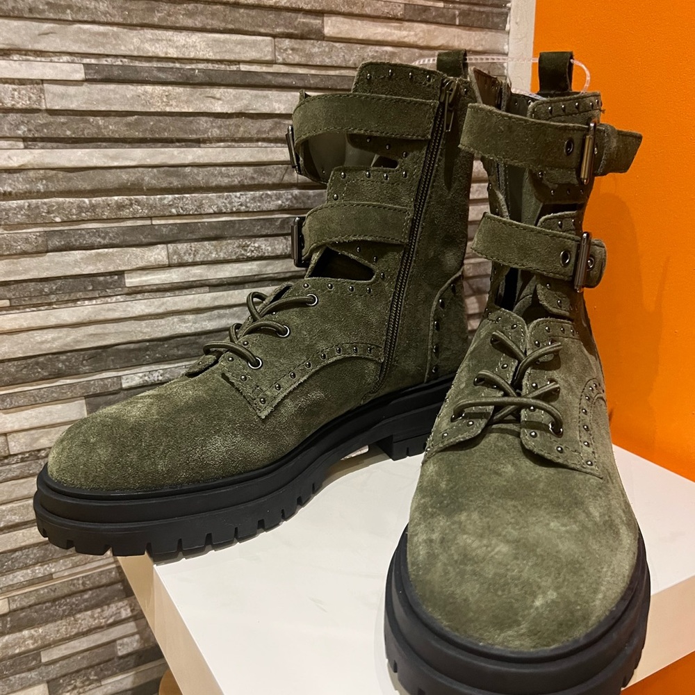 Chelsea and violet suede booties